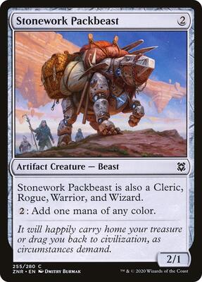 Stonework Packbeast card from Zendikar Rising