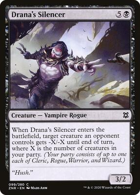 Drana's Silencer card from Zendikar Rising