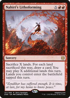 Nahiri's Lithoforming card from Zendikar Rising