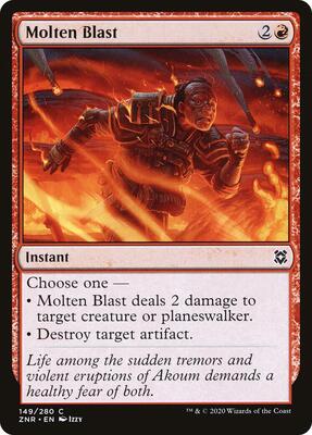 Molten Blast card from Zendikar Rising