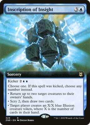 Inscription of Insight (Extended Art) card from Zendikar Rising