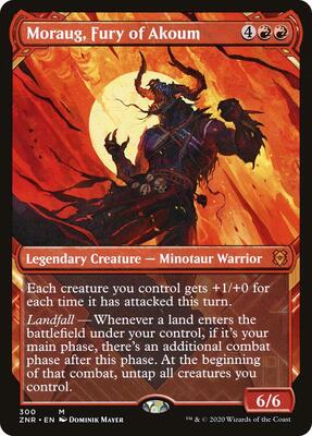 Moraug, Fury of Akoum (Showcase) card from Zendikar Rising