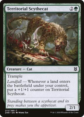 Territorial Scythecat card from Zendikar Rising
