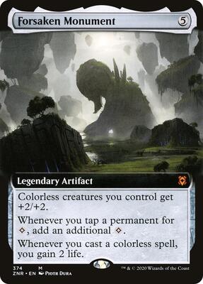 Forsaken Monument (Extended Art) card from Zendikar Rising