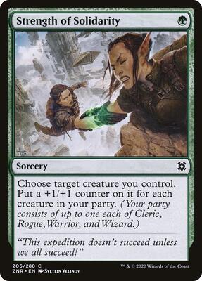 Strength of Solidarity card from Zendikar Rising