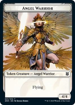 Angel Warrior Token card from Zendikar Rising