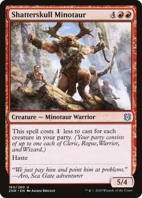 Shatterskull Minotaur card from Zendikar Rising
