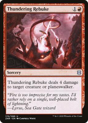 Thundering Rebuke card from Zendikar Rising