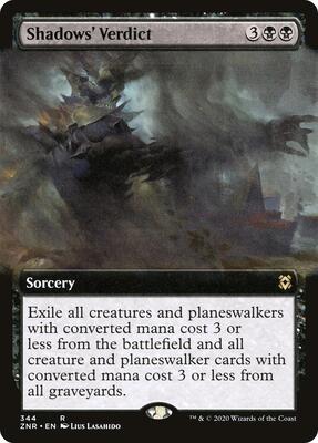 Shadows' Verdict (Extended Art) card from Zendikar Rising
