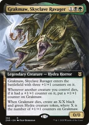 Grakmaw, Skyclave Ravager (Extended Art) card from Zendikar Rising