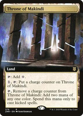 Throne of Makindi (Extended Art) card from Zendikar Rising
