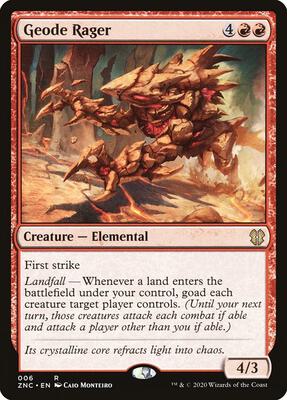 Geode Rager card from Commander: Zendikar Rising