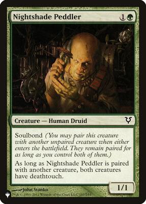 Nightshade Peddler card from The List Reprints