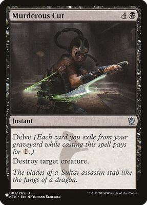 Murderous Cut card from The List Reprints