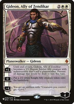 Gideon, Ally of Zendikar card from The List Reprints