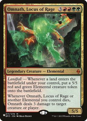 Omnath, Locus of Rage card from The List Reprints