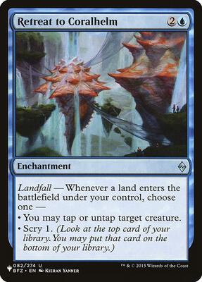 Retreat to Coralhelm card from The List Reprints