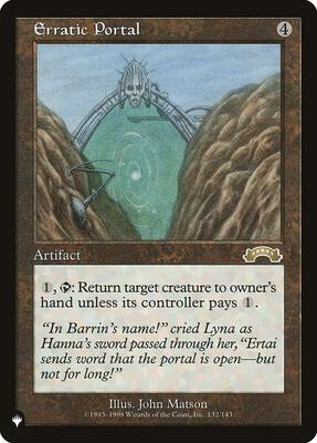 Erratic Portal card from The List Reprints
