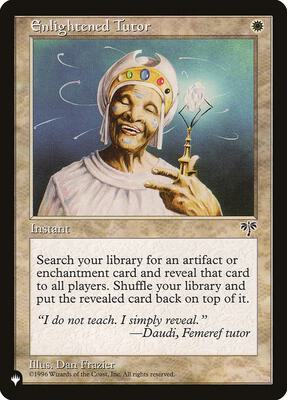 Enlightened Tutor card from The List Reprints