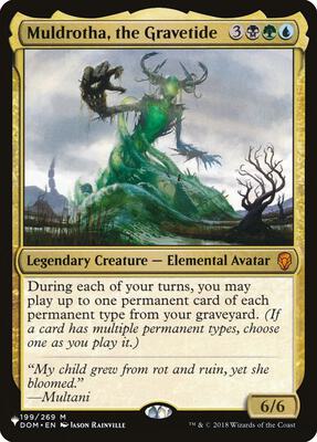 Muldrotha, the Gravetide card from The List Reprints