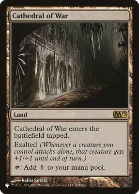Cathedral of War card from The List Reprints