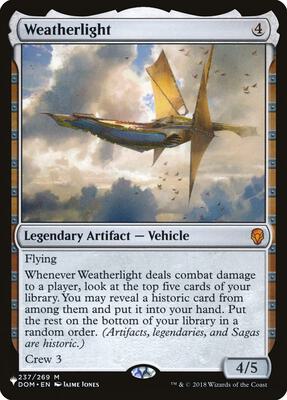 Weatherlight card from The List Reprints