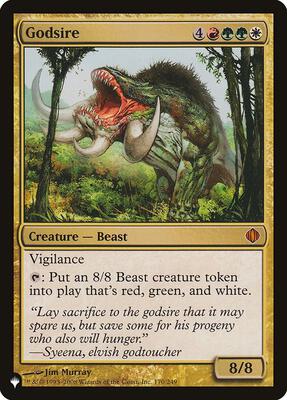 Godsire card from The List Reprints