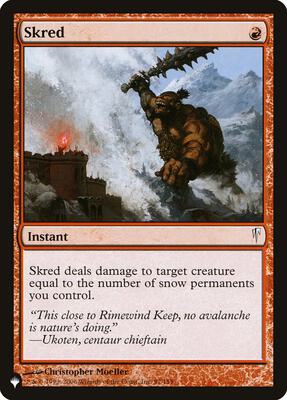 Skred card from The List Reprints
