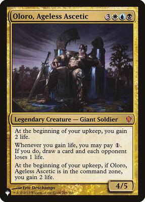 Oloro, Ageless Ascetic card from The List Reprints
