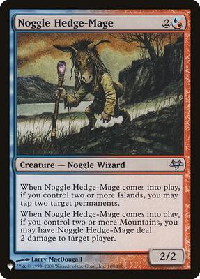Noggle Hedge-Mage card from The List Reprints