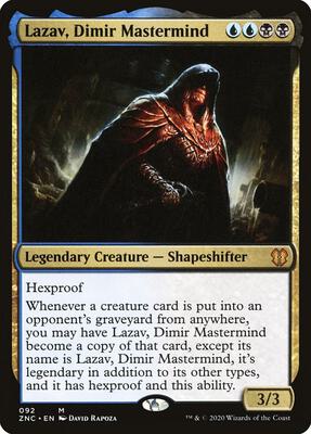 Lazav, Dimir Mastermind card from Commander: Zendikar Rising