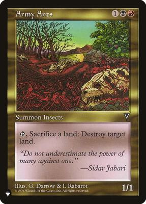 Army Ants card from The List Reprints