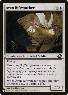 Aven Riftwatcher card from The List Reprints