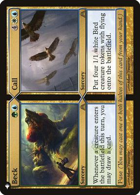 Beck // Call card from The List Reprints