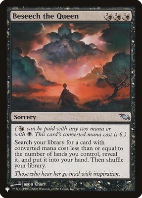 Beseech the Queen card from The List Reprints