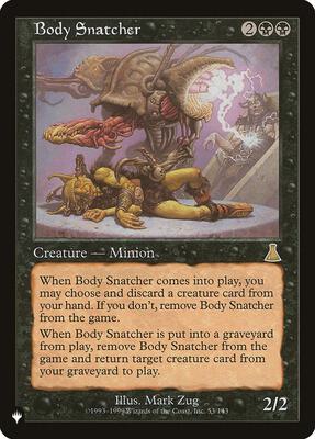 Body Snatcher card from The List Reprints