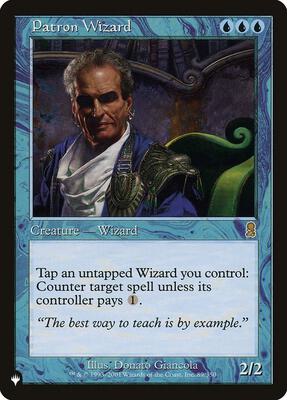 Patron Wizard card from The List Reprints