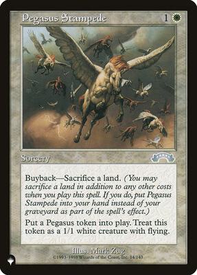Pegasus Stampede card from The List Reprints