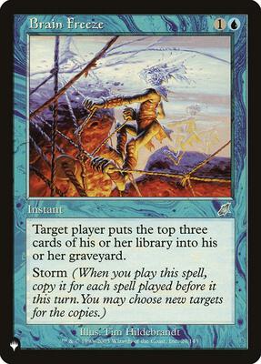Brain Freeze card from The List Reprints