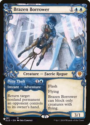 Brazen Borrower (Showcase) card from The List Reprints