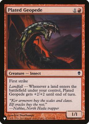 Plated Geopede card from The List Reprints