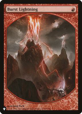 Burst Lightning (P10) card from The List Reprints