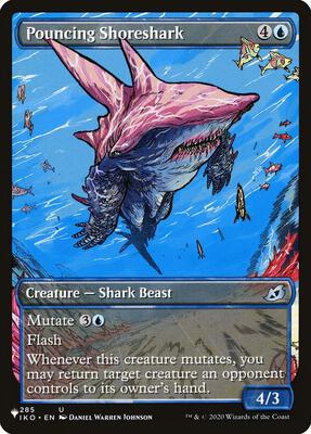Pouncing Shoreshark (Showcase) card from The List Reprints