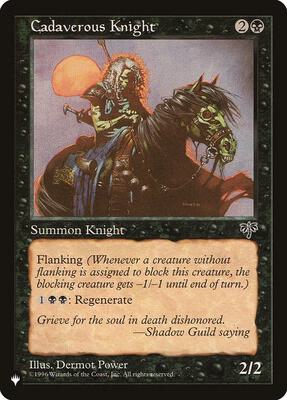 Cadaverous Knight card from The List Reprints
