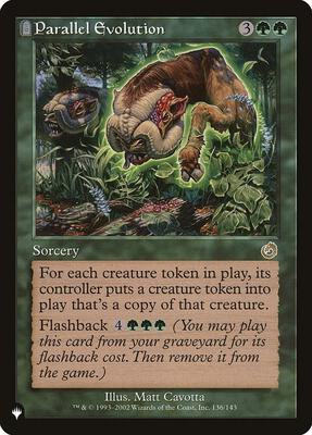 Parallel Evolution card from The List Reprints