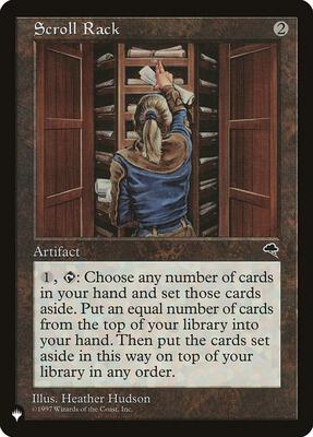 Scroll Rack card from The List Reprints
