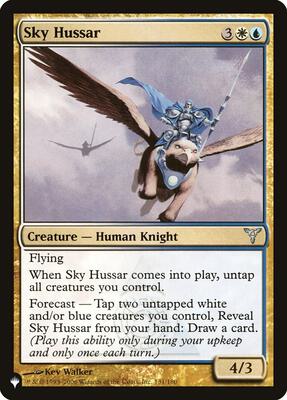 Sky Hussar card from The List Reprints