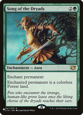 Song of the Dryads card from The List Reprints