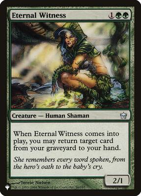 Eternal Witness (5DN) card from The List Reprints