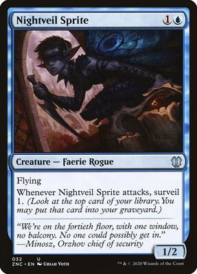 Nightveil Sprite card from Commander: Zendikar Rising